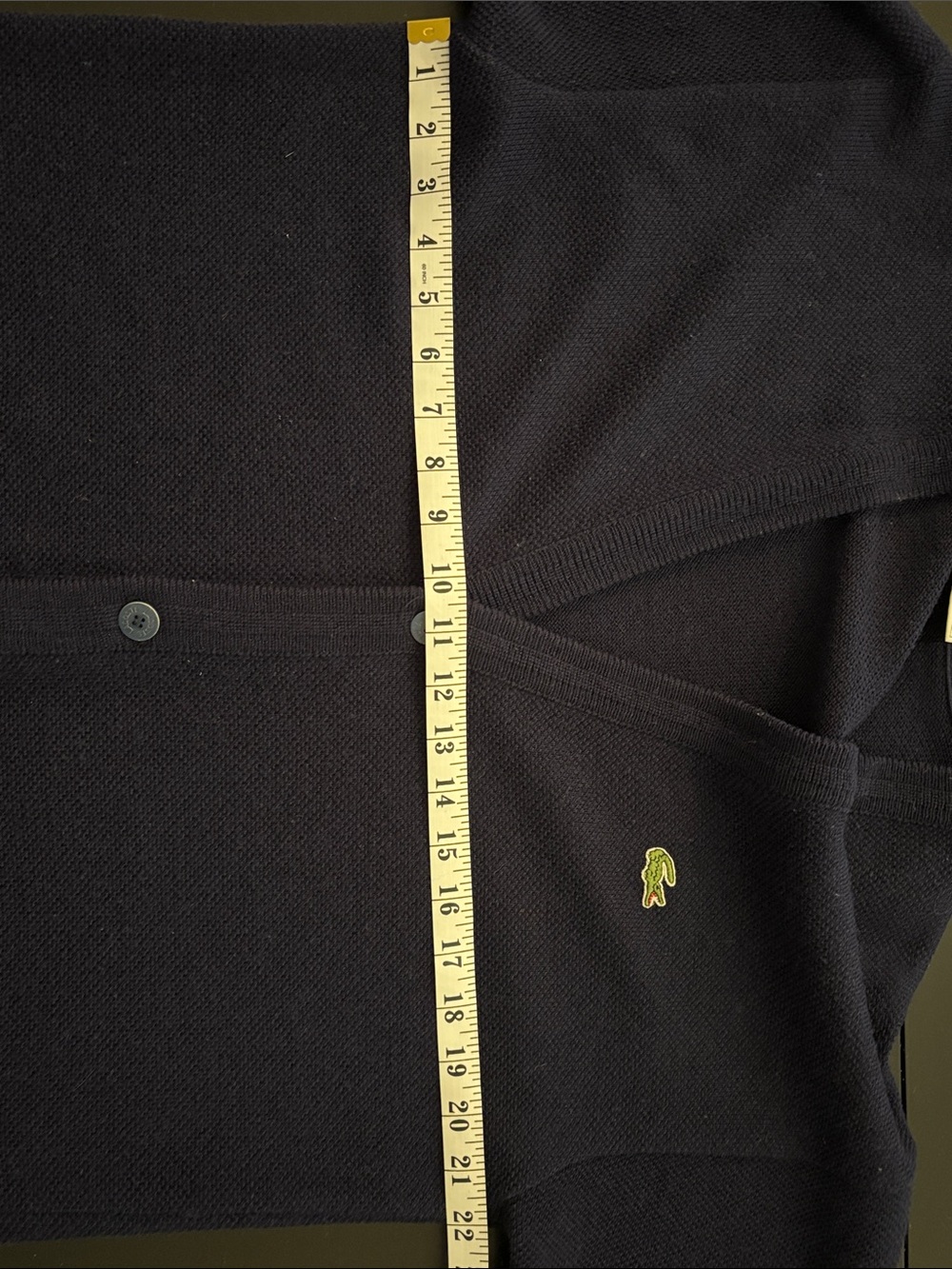 Vintage Lacoste Cardigan Men’s Size 6 (L-XL) Navy Wool Blend - Picture 9 of 11